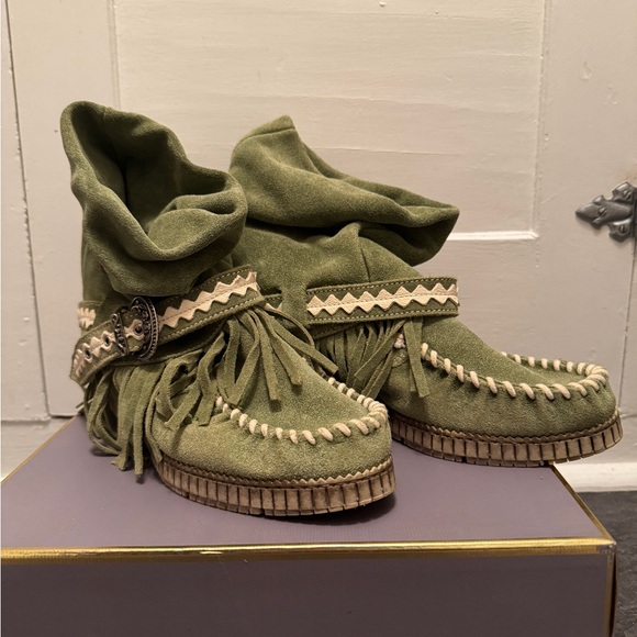 El Vaquero - Leather Suede Apache Boots - Picture 5 of 6